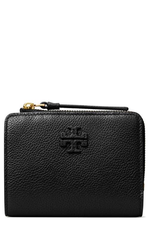 Tory Burch Mcgraw Bifold Leather Wallet In Black