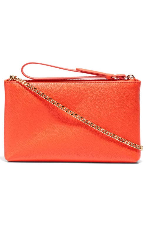 Shop Cole Haan Essential Leather Wristlet In Nasturtium