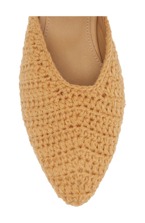 Shekudo Porto Novo Ankle Wrap Flat In Latte