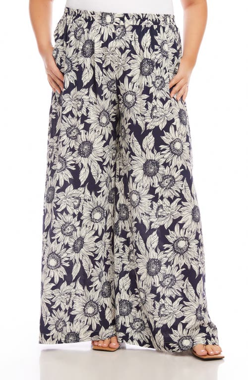 Karen Kane Floral High Waist Wide Leg Pants Print at Nordstrom