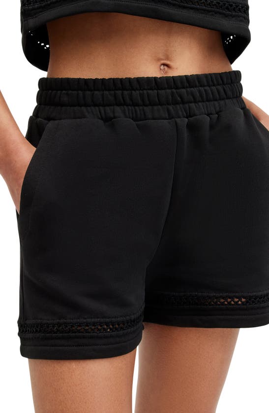 Shop Allsaints Ewelina Lila Shorts In Black