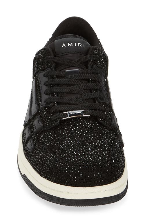 Shop Amiri Skeleton Crystal Low Top Sneaker In Black