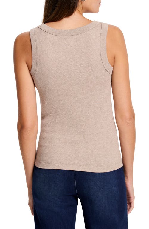 Shop Nic + Zoe Nic+zoe Perfect Rib Tank In Malt Heather