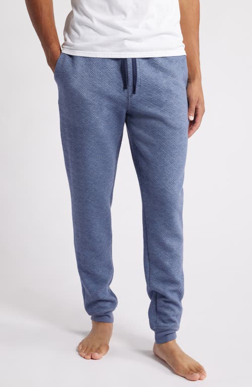 Majestic International Diamond Knit Joggers in Eclipse Blue 