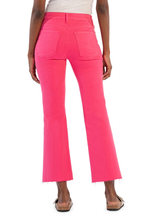 Shop Kut From The Kloth Kelsey High Waist Flare Ankle Jeans In Bubble Gum