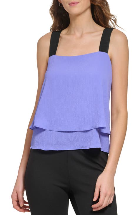 Women’s Purple Corset Top Sleeveless Crop Corduroy | Ally Fashion