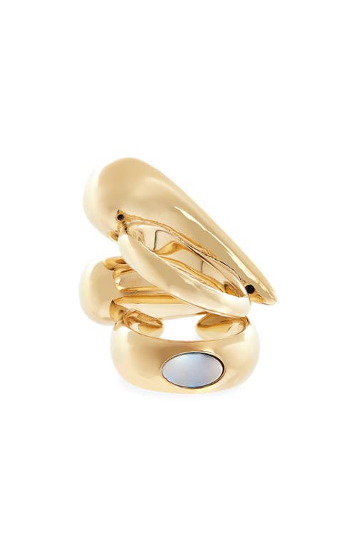 Givenchy Feline Stack Ring In Golden Yellow
