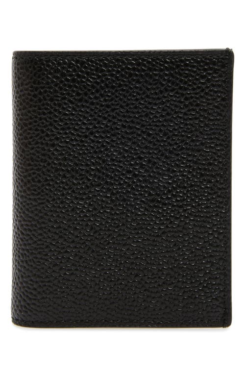 Thom Browne Leather Card Holder in Black at Nordstrom