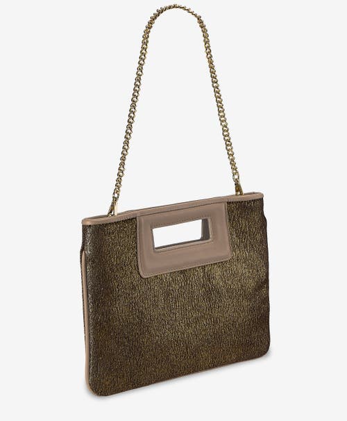 Gigi New York Willa Clutch In Gold Haircalf