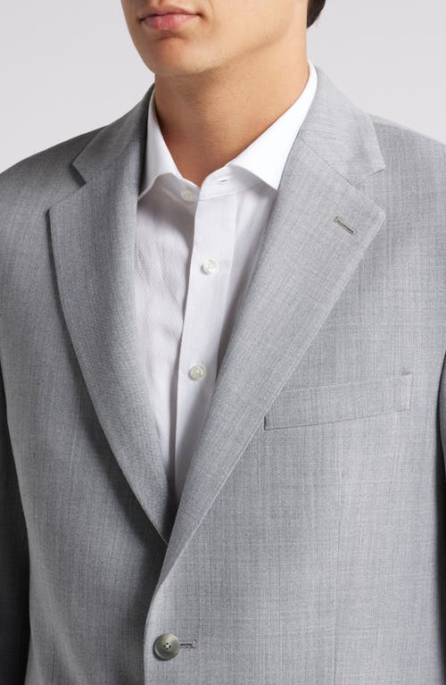 Vince Classic Heathered Grey Stretch Wool Suit In Light Grey