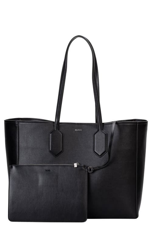 Hugo Boss Hugo Liriel Faux Leather Shopper Bag In Black