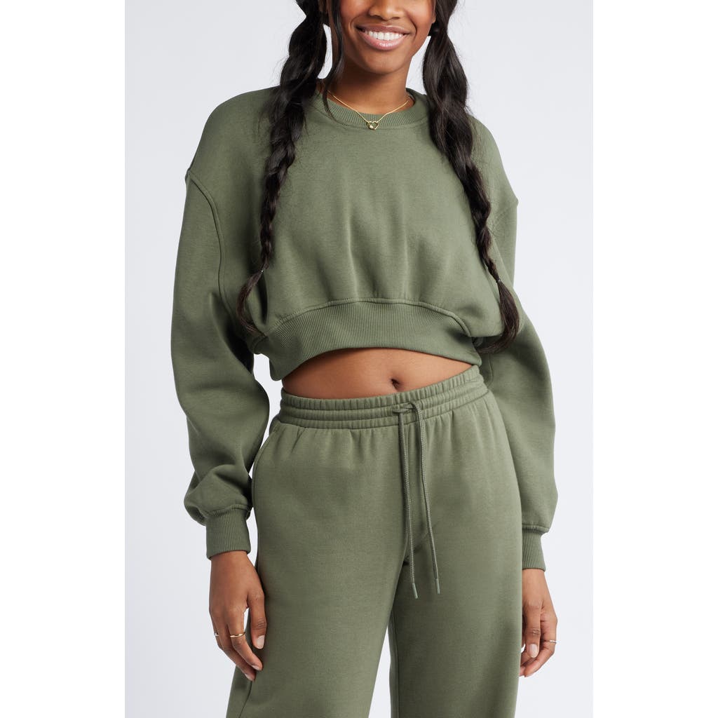 Bp. Crop Sweatshirt In Green Beetle
