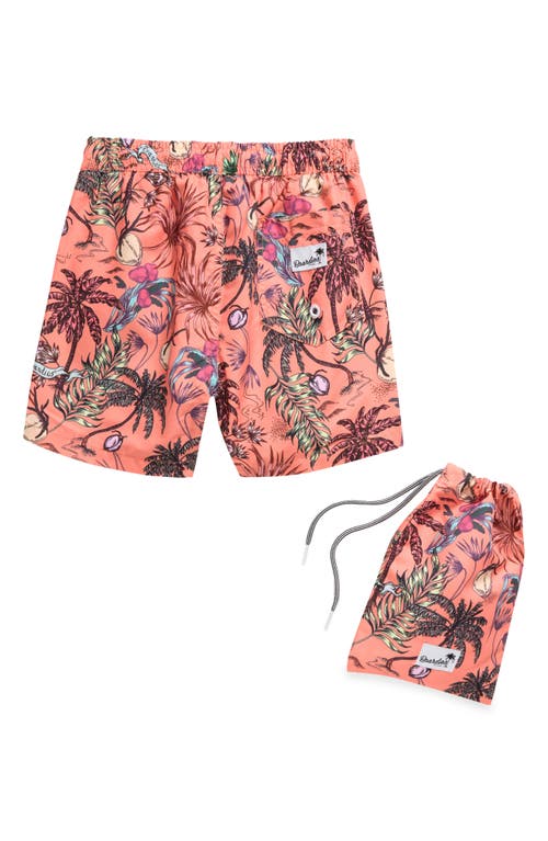 Shop Boardies Kids' Palms Peach Swim Trunks