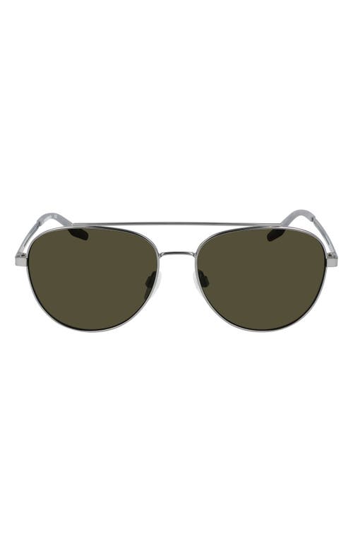 Converse Activate 57mm Aviator Sunglasses in Satin Gunmetal /Green