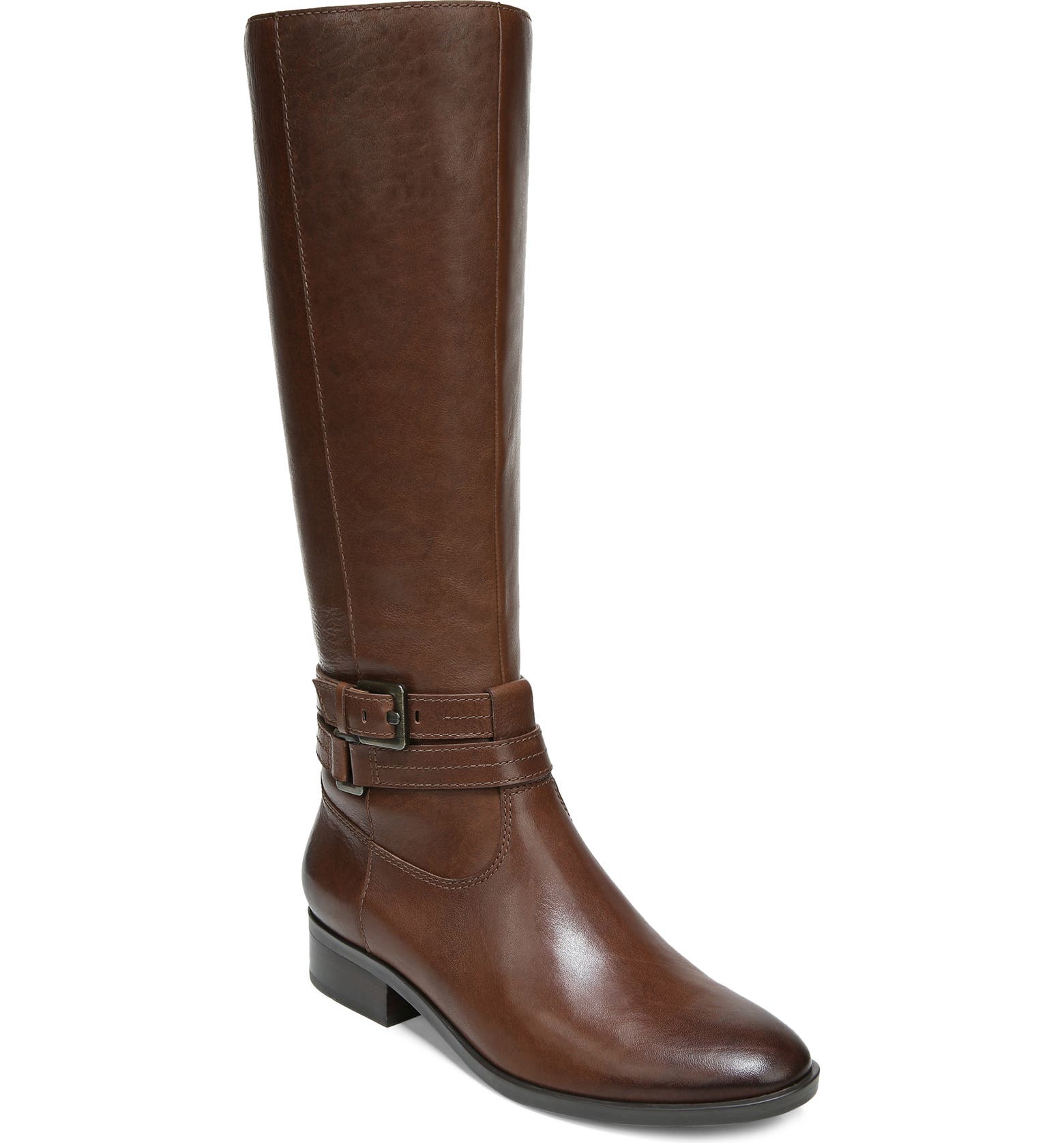 Brown equestrian style boots