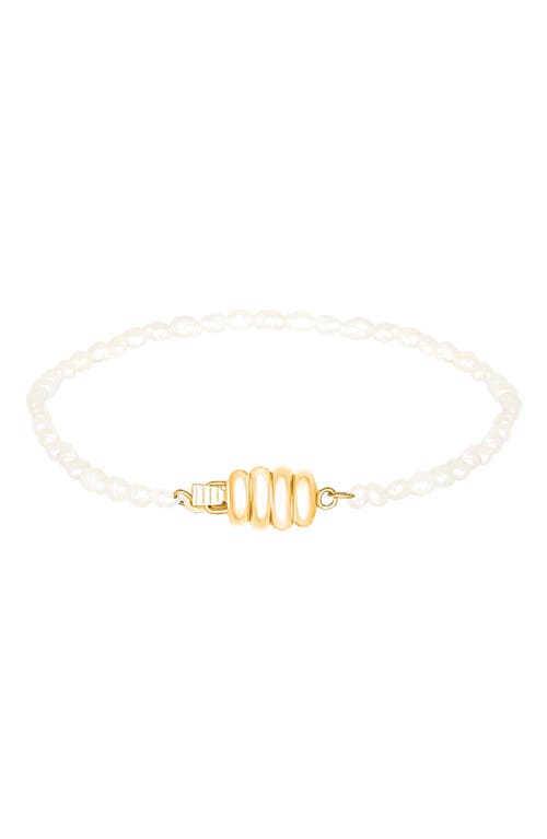 Splendid Pearls Freshwater Pearl Necklace & Bracelet Set In White