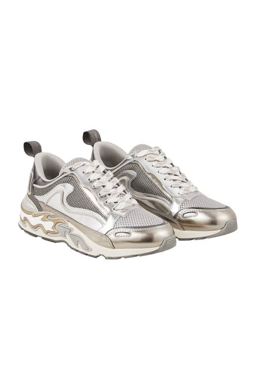 Shop Sandro Flame Trainers In Silver