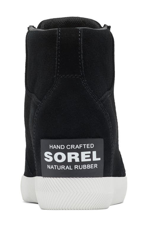 Sorel Out N About Pull On Wedge Womens Solid Man Made Wedge Boots In Black/sea Salt