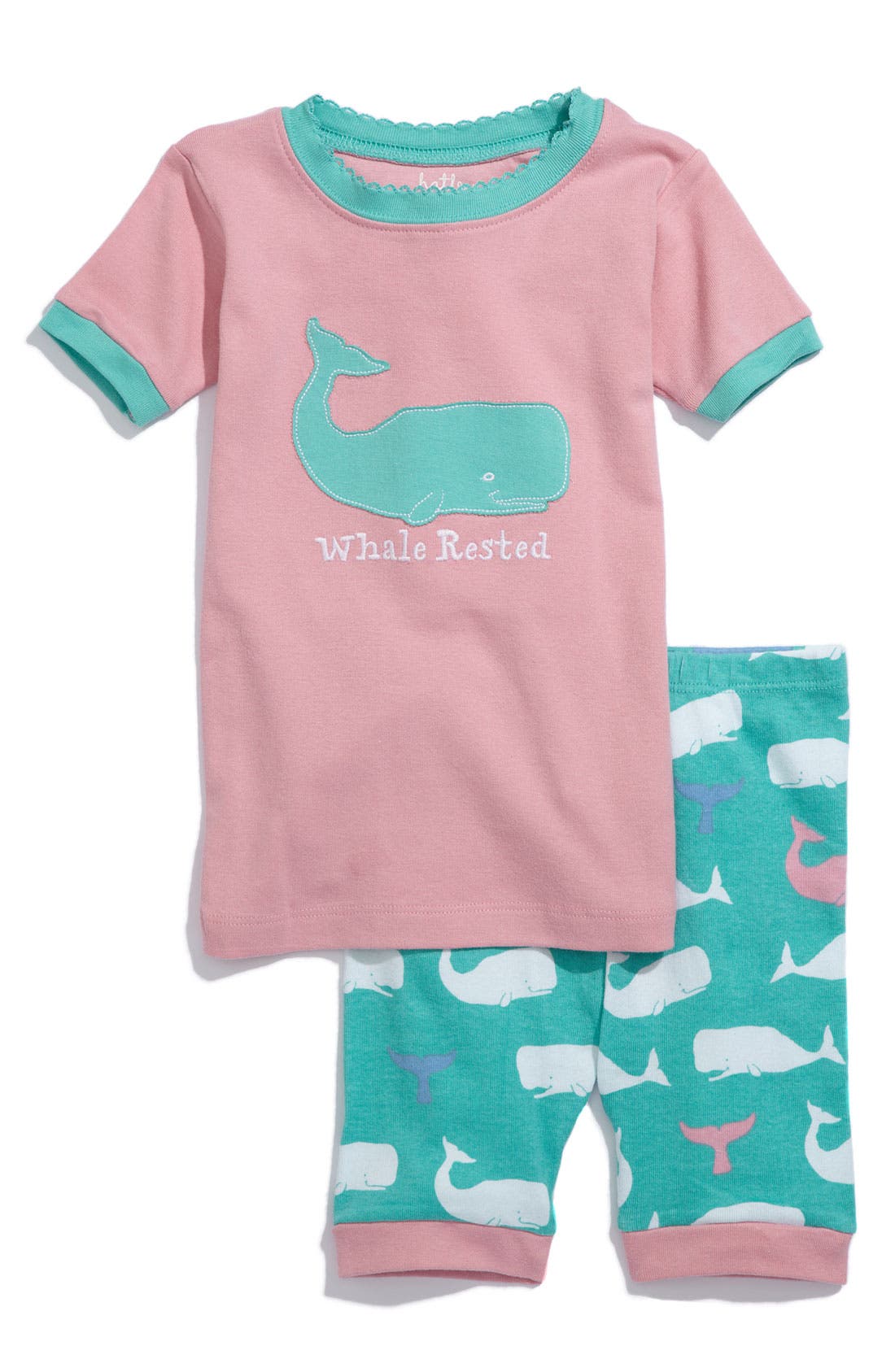 Hatley 'Whale Rested' Two Piece Fitted Pajamas (Toddler) Nordstrom