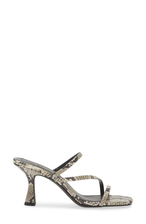 Shop Open Edit Tawney Sandal In Black/white Snake Print