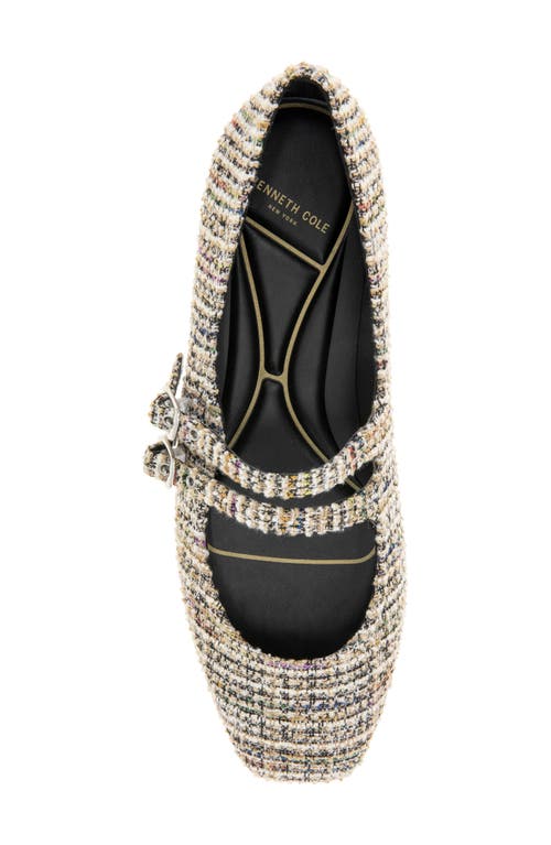 Kenneth Cole Jasmine Mary Jane Flat In Black/tan Fabric