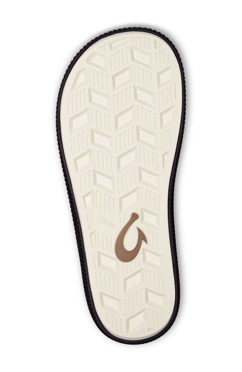 Shop Olukai Ulele Flip Flop In Black/black