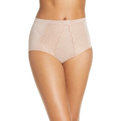 Spanx Spotlight On Lace Mid-Thigh Shorts, Beige