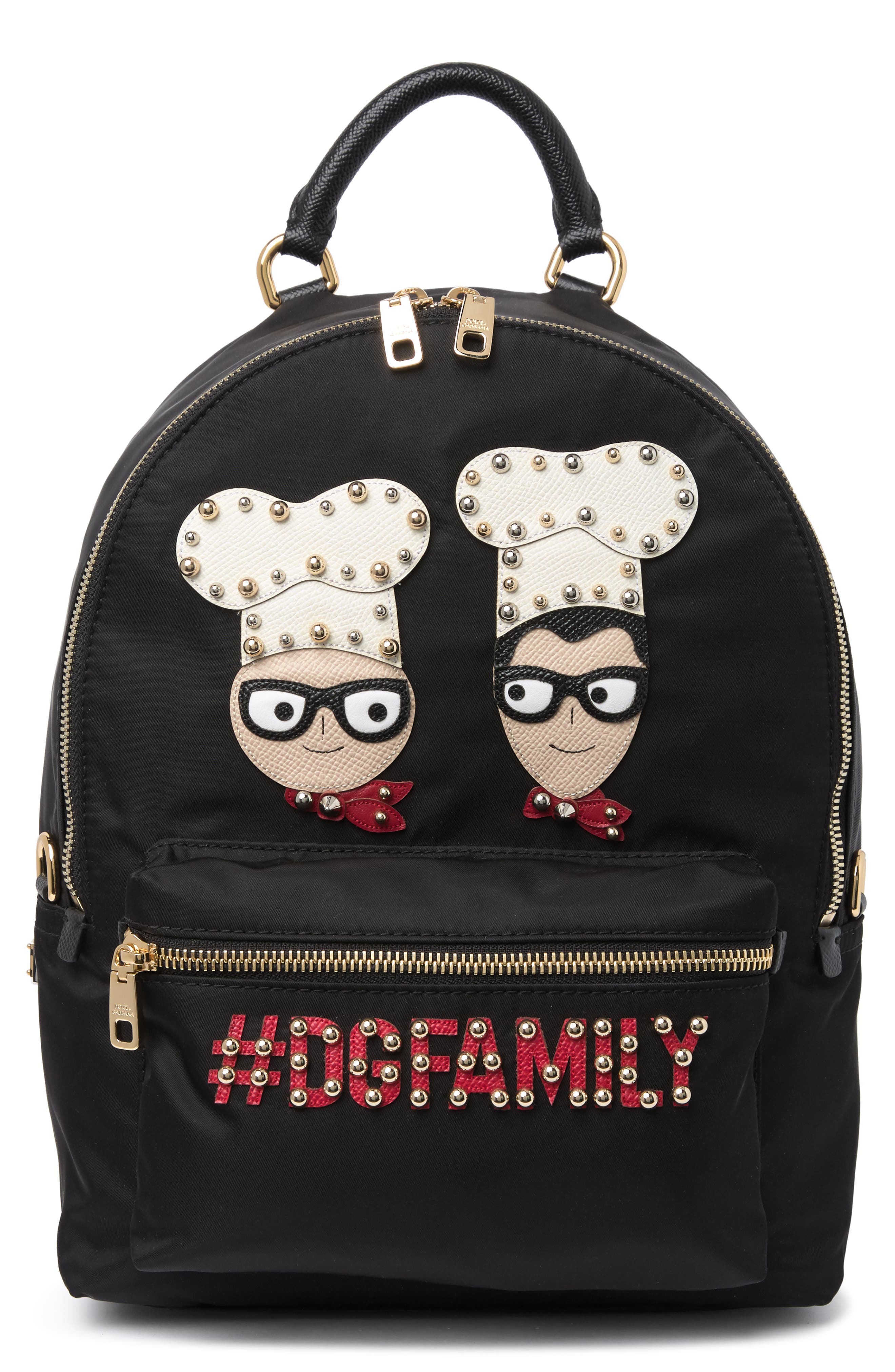 designer studded backpack