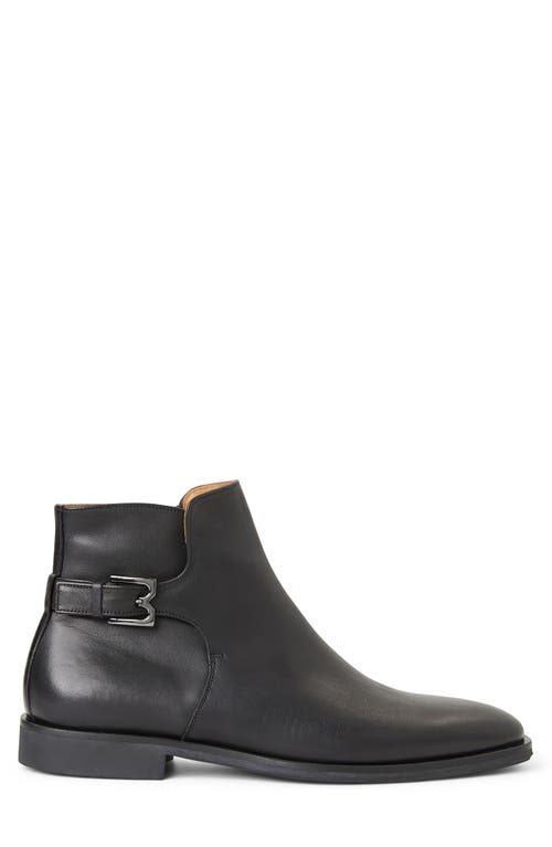 Shop Bruno Magli Rubino Monk Strap Boot In Black Leather