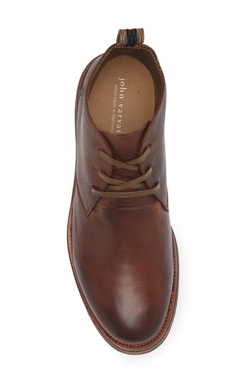 John Varvatos Varick Leather Chukka Boot In Wood Brown