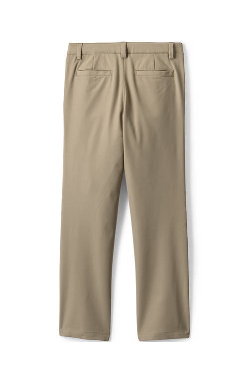 Shop Lands' End School Uniform Girls Active Performance Chino Pants In Khaki