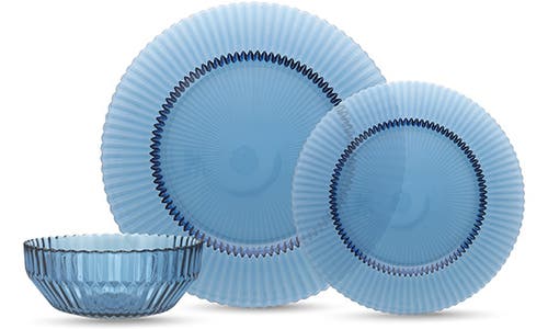 Shop Fortessa Archie 12-piece Glass Dinnerware Set In Cornflower