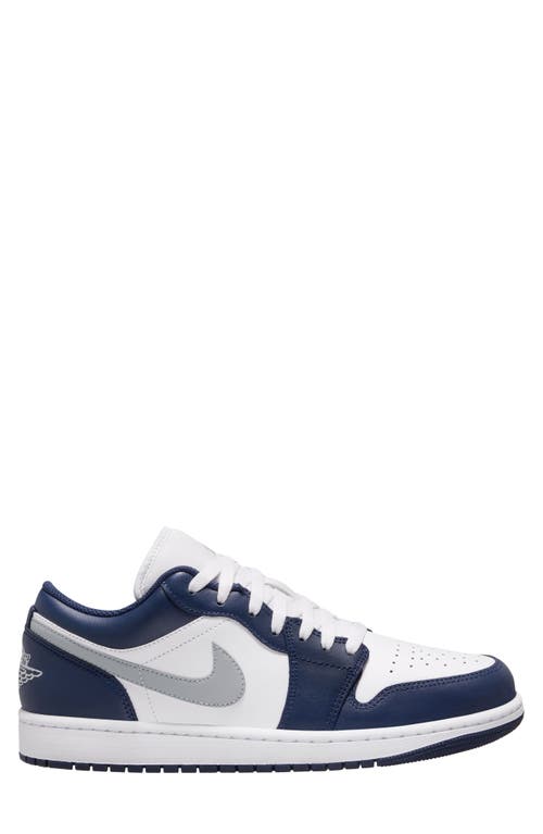 Shop Jordan Air  1 Low Sneaker In White/wolf Grey/navy