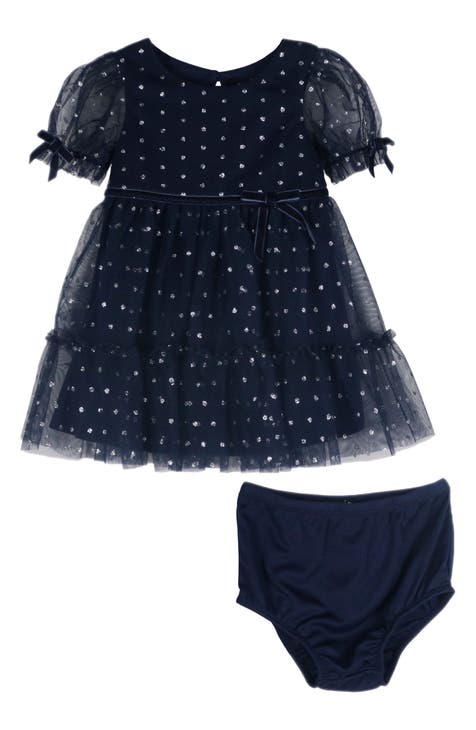 Kids' Glitter Polka Dot Dress & Bloomers (Baby)