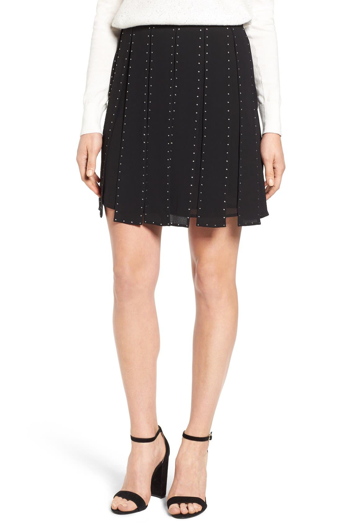 MICHAEL Michael Kors Studded Car Wash Skirt Nordstrom