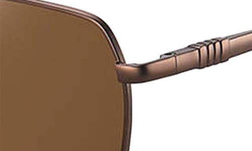 Fifth & Ninth East 62mm Polarized Aviator Sunglasses In Brown/brown