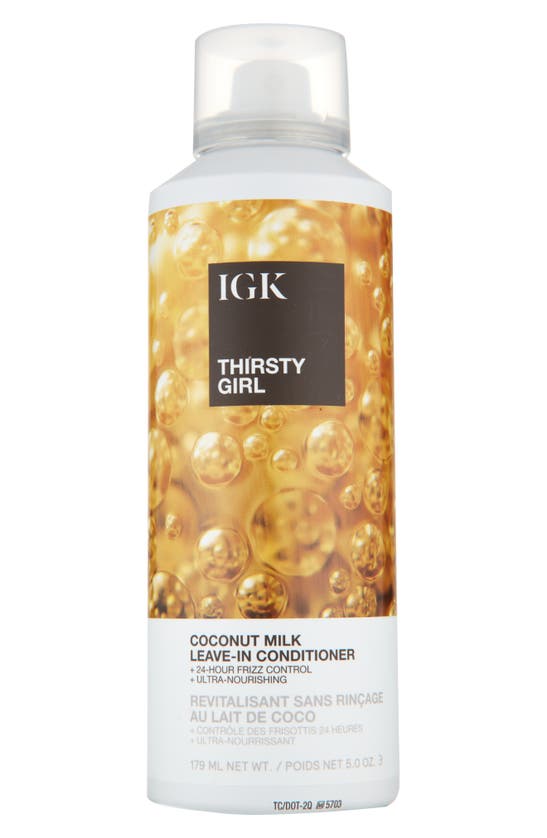 Igk Thirsty Girl Coconut Milk Leave-in Conditioner, 5 oz In White