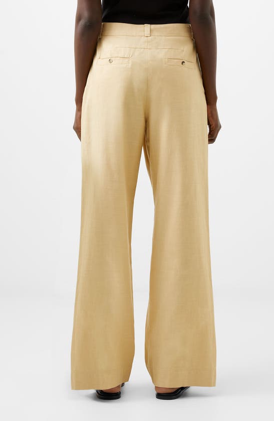 Shop French Connection Alania City Pleat Wide Leg Pants In Biscotti