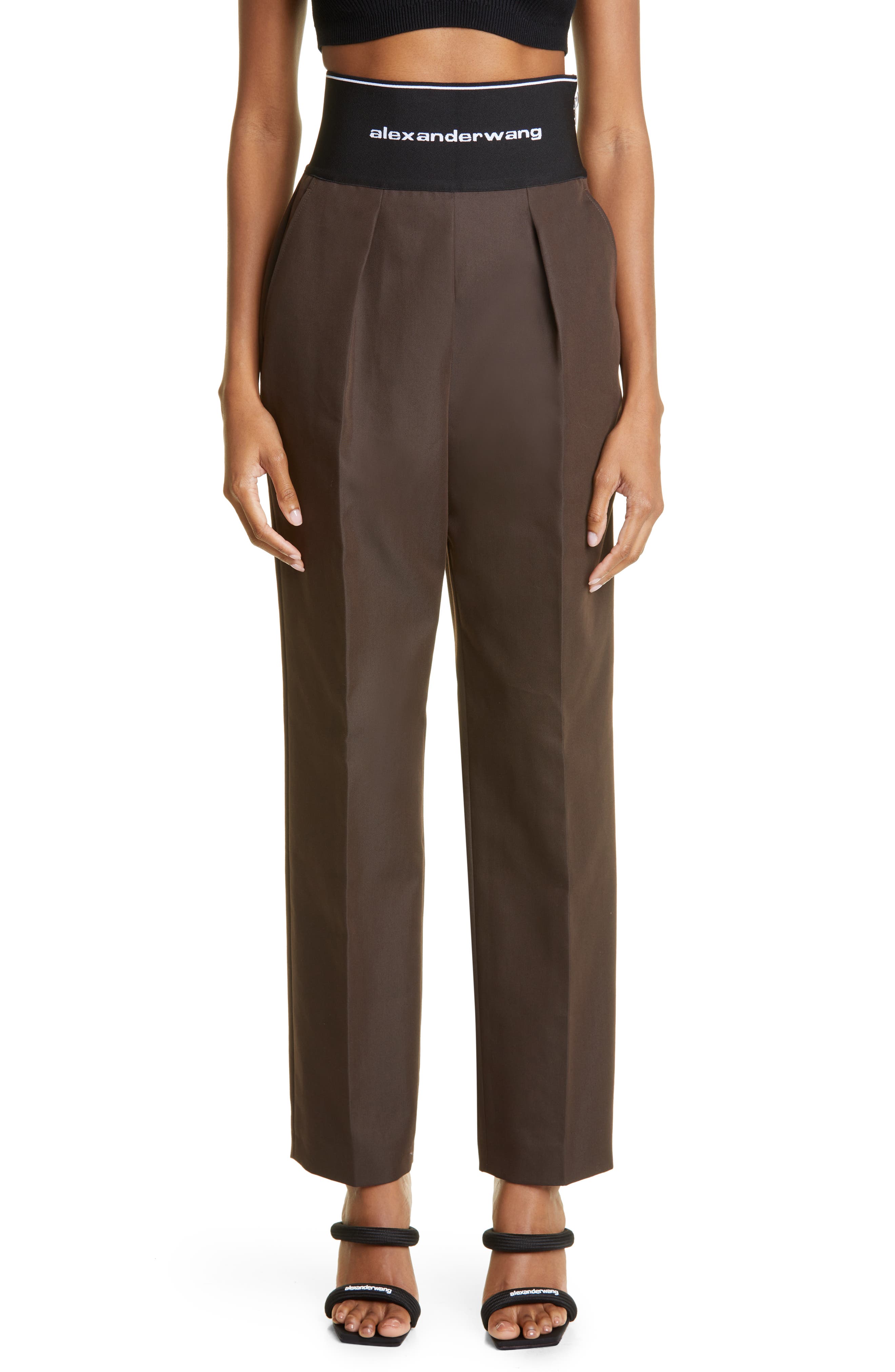 brown designer pants