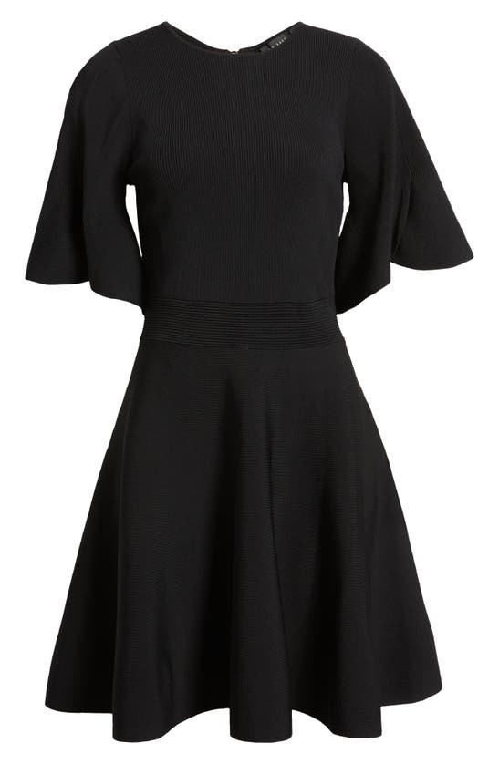 Shop Ted Baker Olivia Rib Fit & Flare Dress In Black