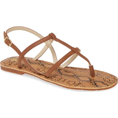 Bc Footwear Super Woman Vegan Sandal, Brown