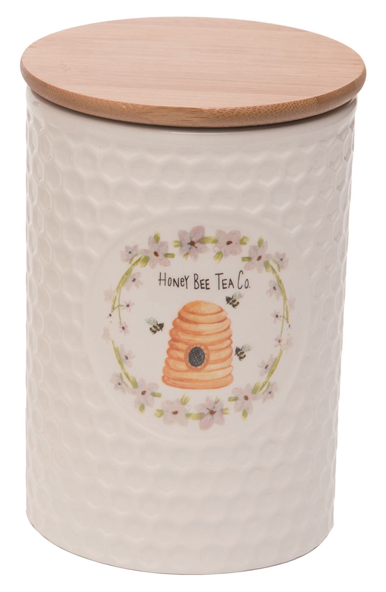 Transpac Honey Bee Tea Co. Watercolor Fauna Canister Nordstromrack