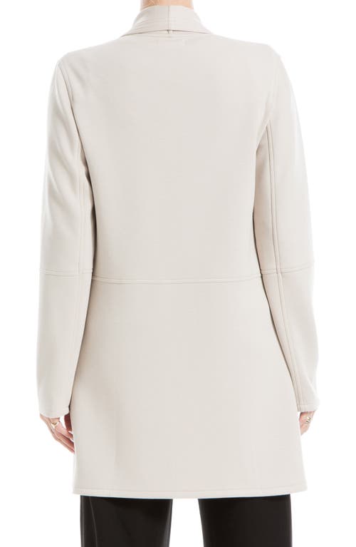 Max Studio Trapunto Scuba Knit Topper In Oyster