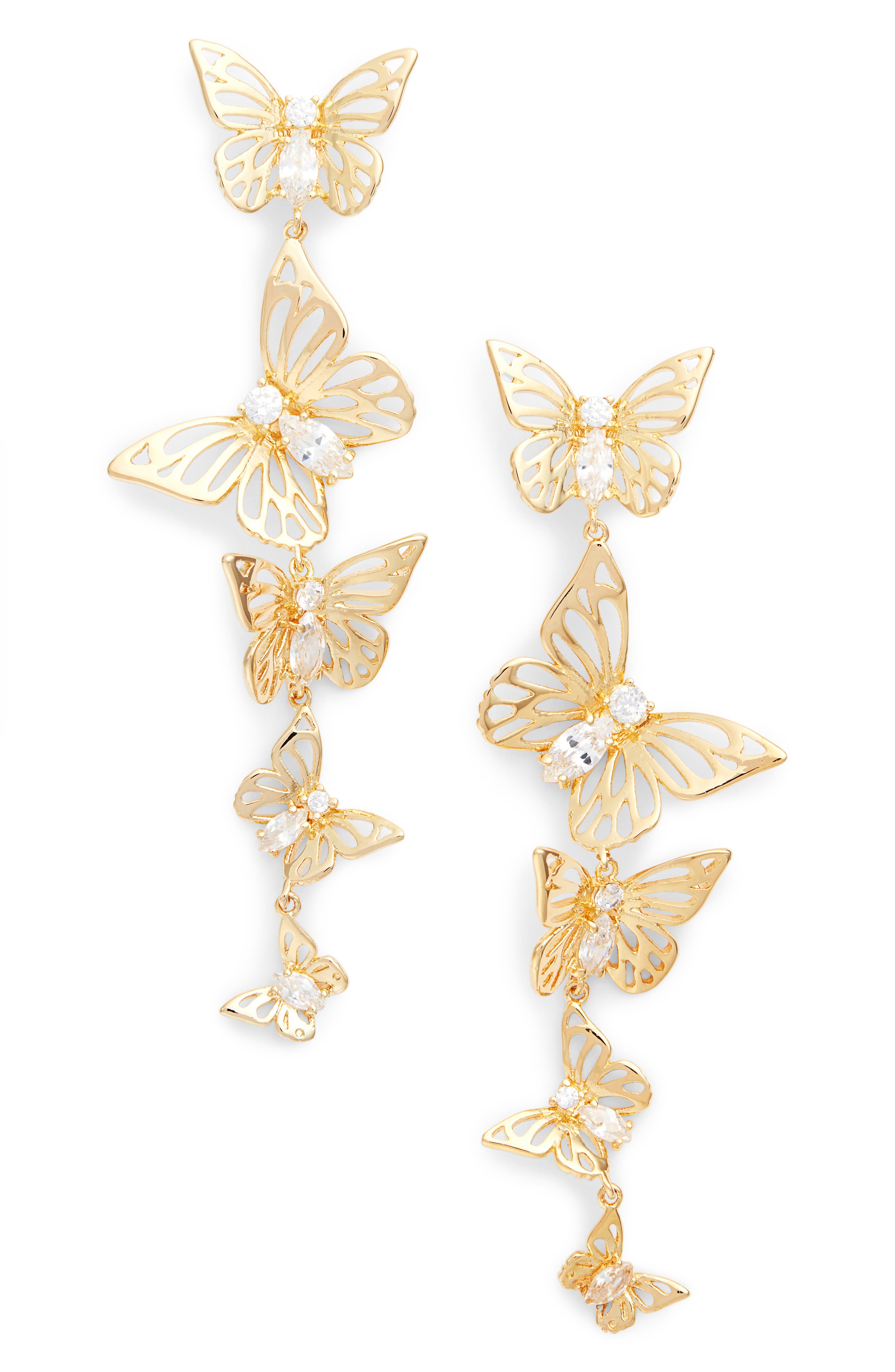 kate spade new york social butterfly linear earrings | Nordstrom