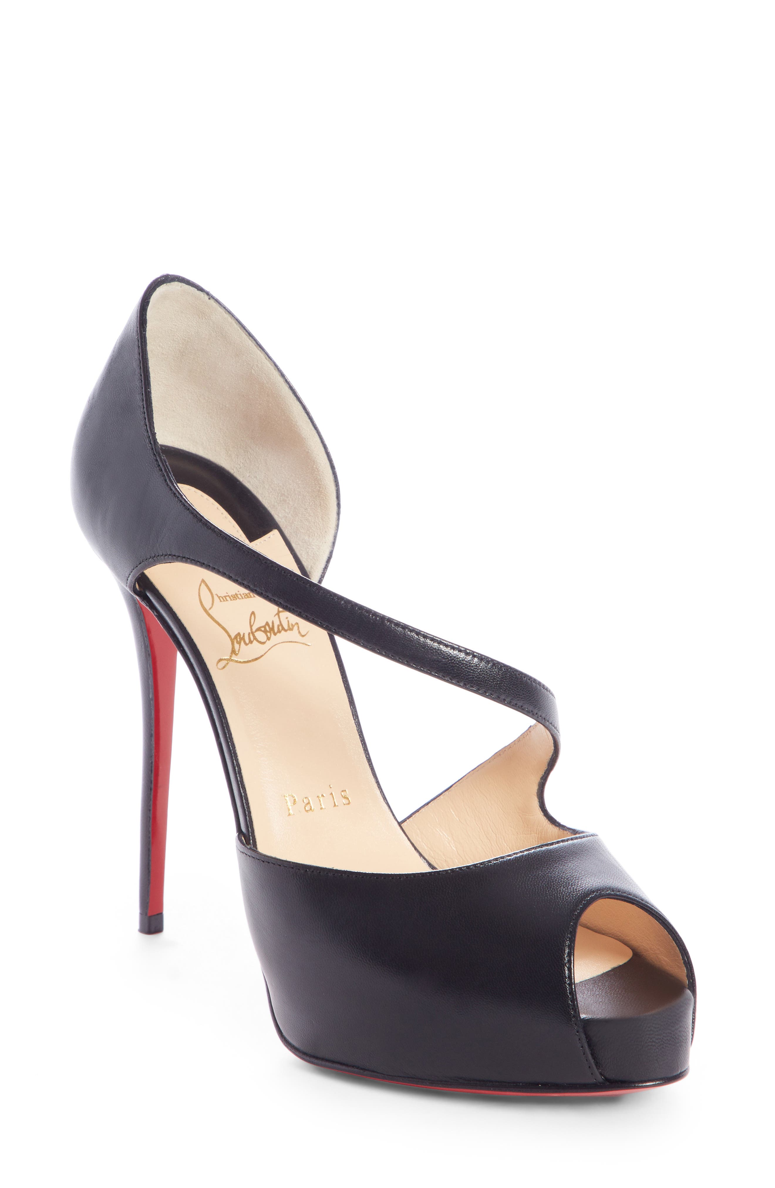 Christian Louboutin Catchy Peep Toe Pump, Black