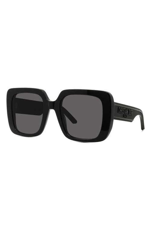 Shop Dior Wil S3u 55mm Square Sunglasses In Black/grey