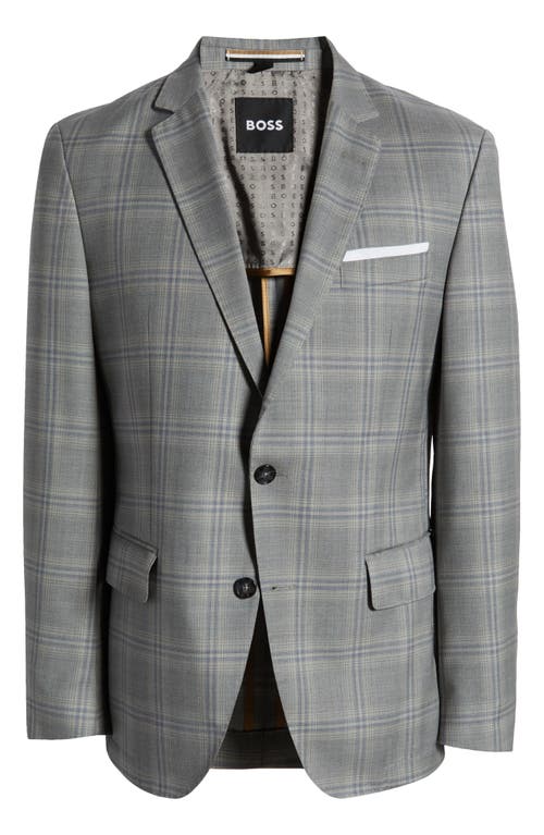 Shop Hugo Boss Boss Hutson Windowpane Check Sport Coat In Medium Grey