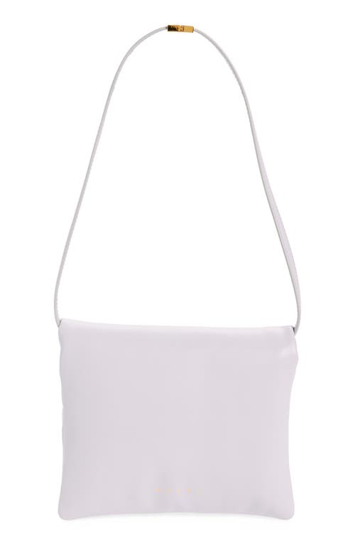 Shop Marni Prisma Leather Crossbody Bag In Off/white