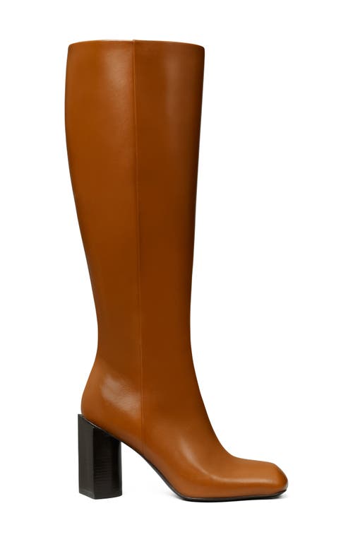 Tory Burch Twisted Heel Knee-high Boot In Sierra Cognac