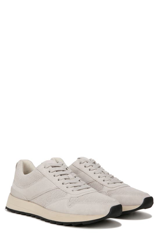 Shop Vince Edric Perforated Sneaker In Horchata